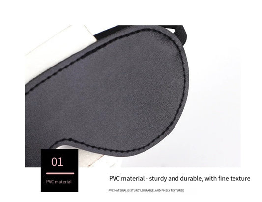 Blindfold Echo –– Black PU Eye Mask