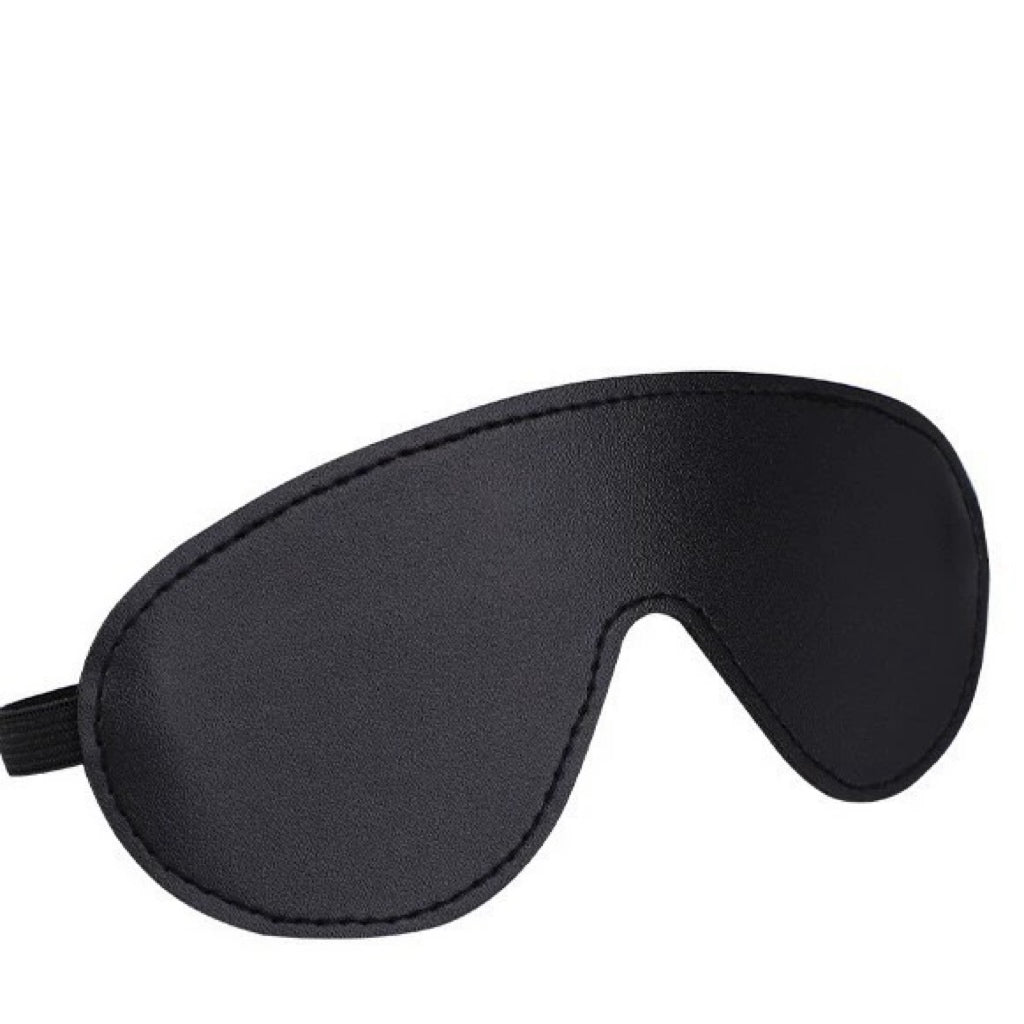 Blindfold Echo –– Black PU Eye Mask