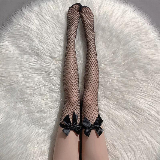 Milk String- Ruffle Edge White Tights