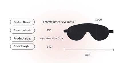 Blindfold Echo –– Black PU Eye Mask