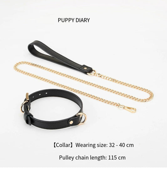 Velvet Chain –– PU Collar & Leash Duo